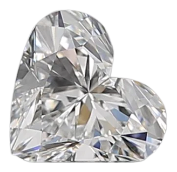 0.54 Carat F VVS1 Heart Natural Diamond Fashion