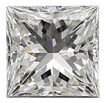 0.91 Carat H VVS2 Princess Natural Diamond Discount