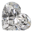 0.7 Carat F VVS1 Heart Natural Diamond on Sale