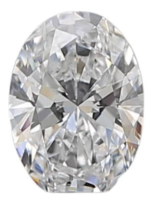 0.53 Carat D VS1 Oval Natural Diamond Fashion