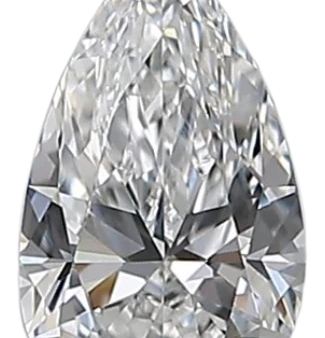 0.5 Carat F VVS2 Pear Natural Diamond on Sale