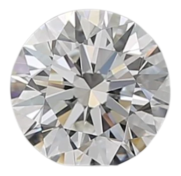 0.52 Carat F IF Round Natural Diamond For Sale