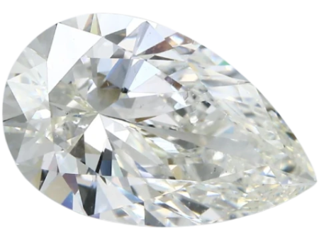 6.03 Carat H SI1 Pear Natural Diamond For Cheap