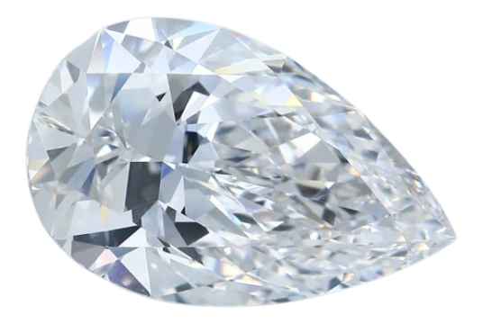 0.73 Carat D VVS1 Pear Natural Diamond For Discount