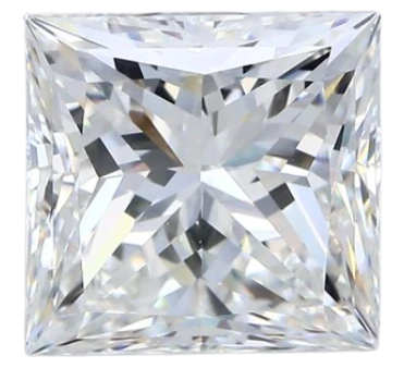 5.06 Carat H VS2 Princess Natural Diamond For Discount