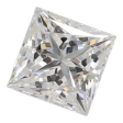 0.89 Carat D VVS2 Princess Lab Diamond For Sale