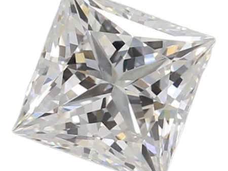 0.89 Carat D VVS2 Princess Lab Diamond For Sale