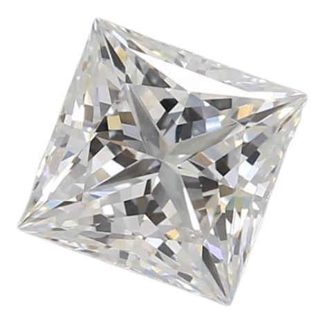 0.89 Carat D VVS2 Princess Lab Diamond For Sale