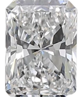 0.53 Carat E VVS1 Radiant Natural Diamond Cheap