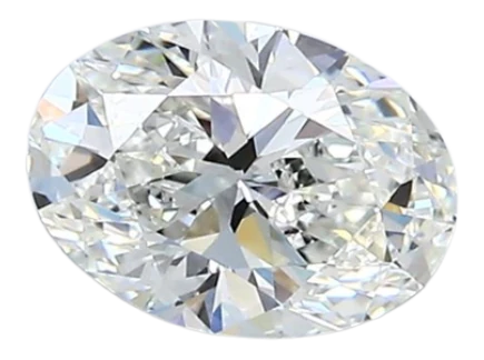 0.9 Carat H VVS2 Oval Natural Diamond Fashion