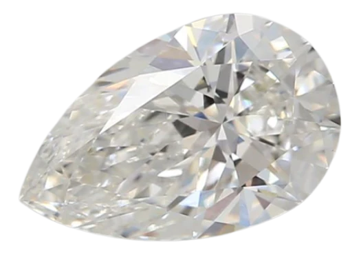 0.73 Carat G VVS2 Pear Lab Diamond For Sale