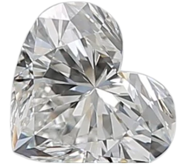 0.5 Carat H VVS2 Heart Natural Diamond For Sale