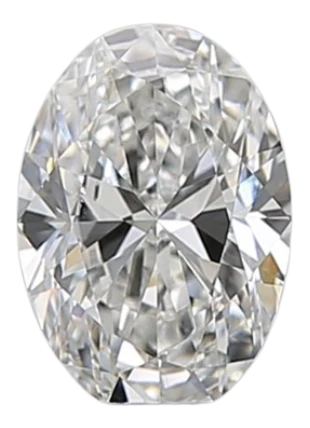 0.73 Carat F VS1 Oval Natural Diamond For Sale