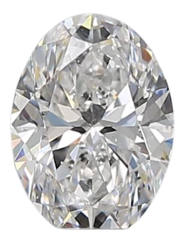 0.71 Carat D SI1 Oval Natural Diamond on Sale